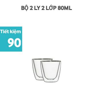 Ly thủy tinh 2 lớp Vivo 80ml