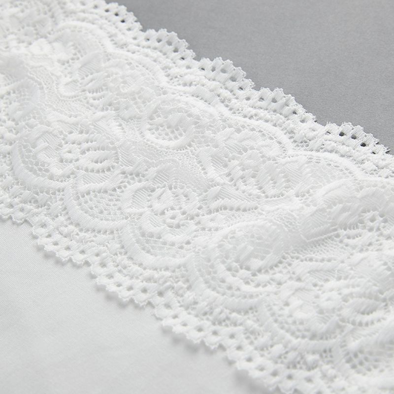 Xiangbao Áo Tank Top Hai Dây Ôm Ngực Phối Ren Hoa Vỏ Sò Cơ Bản Cho Nữ Sl