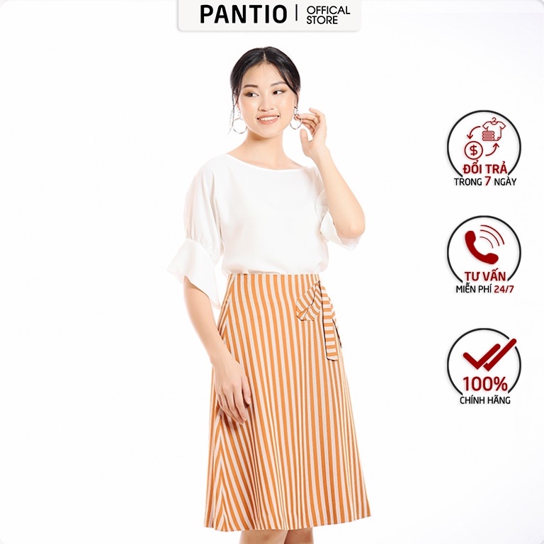 Áo Sơ Mi Nữ cổ tròn tay lỡ dáng Basic FAS52284- PANTIO