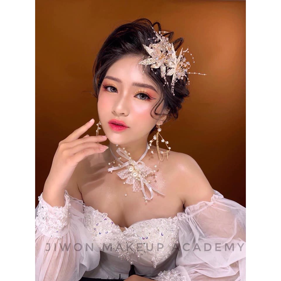 bộ 3 cài lá kèm bông tai siêu xinh Giá chỉ 120k