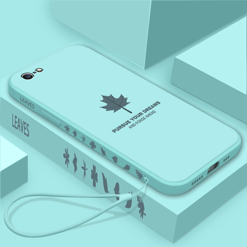 Ốp điện thoại in lá phong có dây đeo thích hợp cho IPHONE 13 12 11 PRO PRO MAX SE 2020 IPHONE X XS MAX 7 8 6 6S Plus