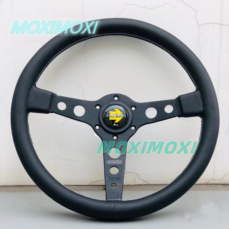 Momo Vô Lăng Da Cao Cấp 14 inch Kèm logo momo