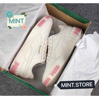 🌻mintstore🌻giày sneaker trắng kem viền chữ hồng xinh xắn