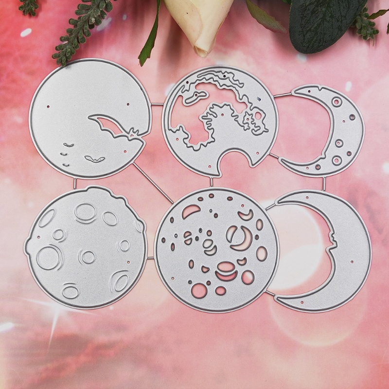 Khuôn Cắt Giấy Kim Loại Hình Mặt Trời Mặt Trăng