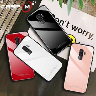 Ốp lưng kính cường lực màu trơn thời trang cho Samsung Galaxy S9 S8 10 Plus A30 A40 A60 M40 A70 A50 A10 S10E