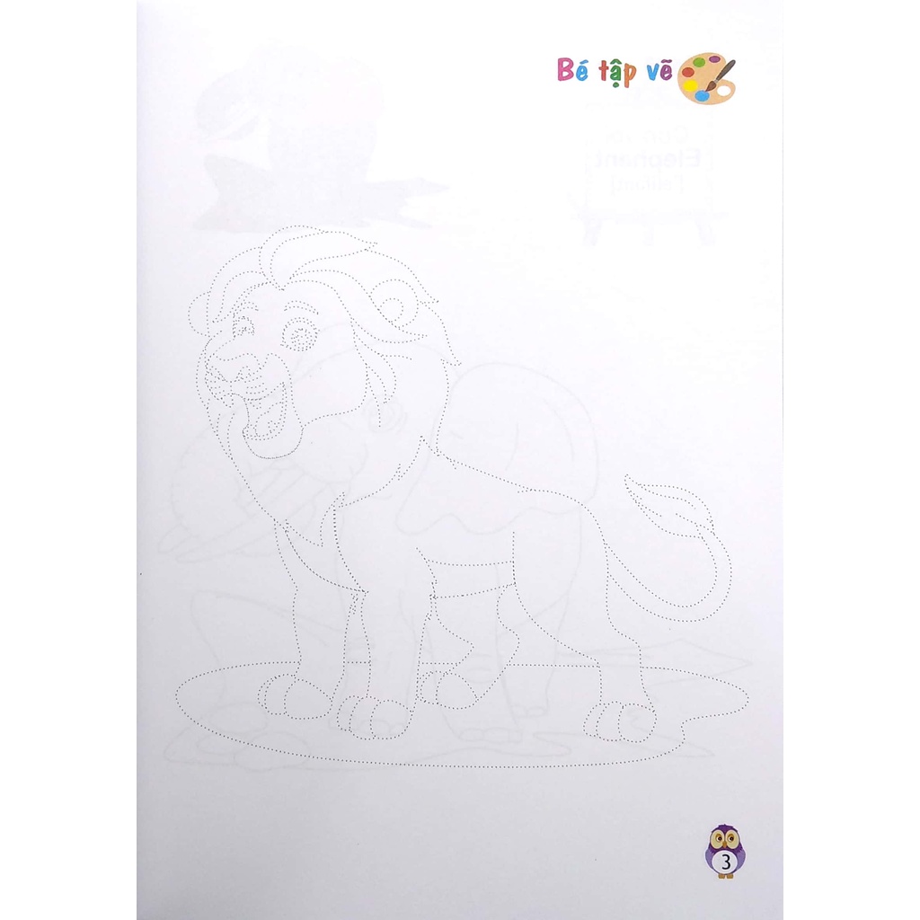 Sách Bé Tập Làm Họa Sĩ - Bé Tô Màu - Động Vật Hoang Dã (Việt - Anh)