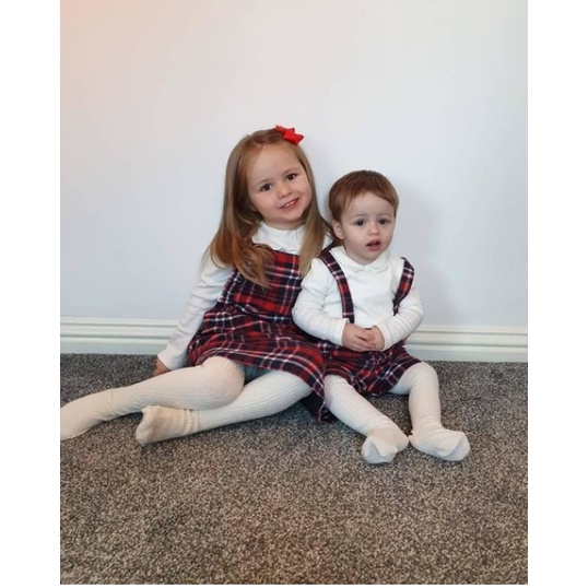 Set váy caro bánh bèo Geo UK săn sale giá cực tốt Size 6-9M đến 2-3Y
