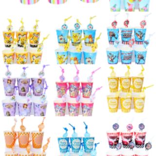 Ly giấy sinh nhật bé gái-set 6 cái (nhiều mẫu)