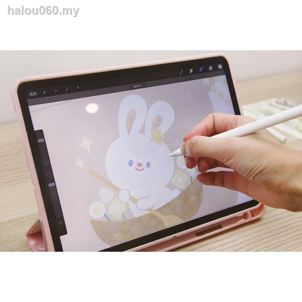 Bao Da Máy Tính Bảng Silicon Mềm Gấp Ba Khúc Có Ngăn Đựng Bút Cho Ipads After School / 2020 Ipad Pro11 Inch Air Mini5