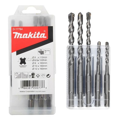 BỘ 5 MŨI KHOAN BÊ TÔNG MAKITA SDS-PLUS 5CÁI/BỘ D-17784