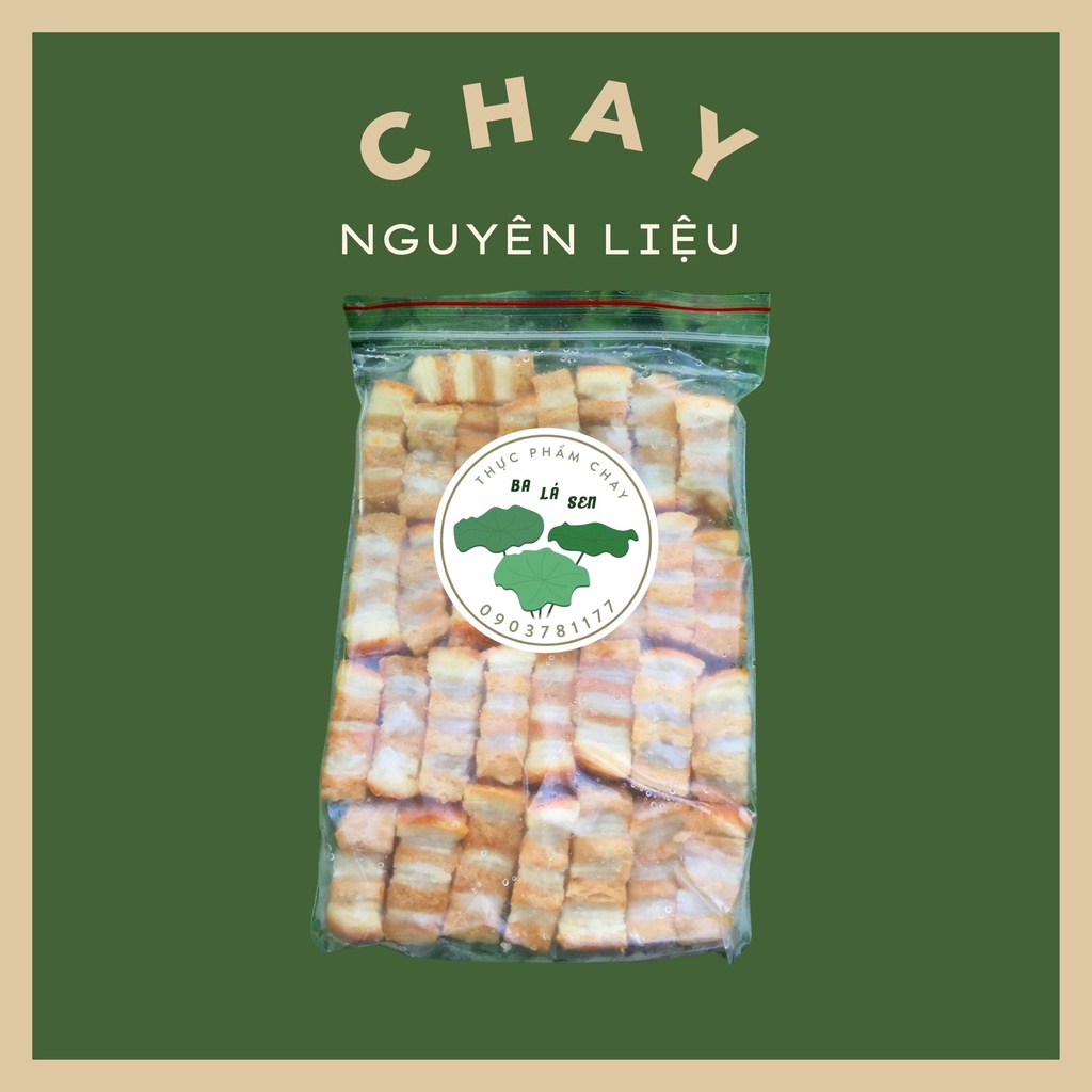 Nguyên liệu thực phẩm chay Thịt ba chỉ chay Ba Lá Sen đông lạnh gói 500g