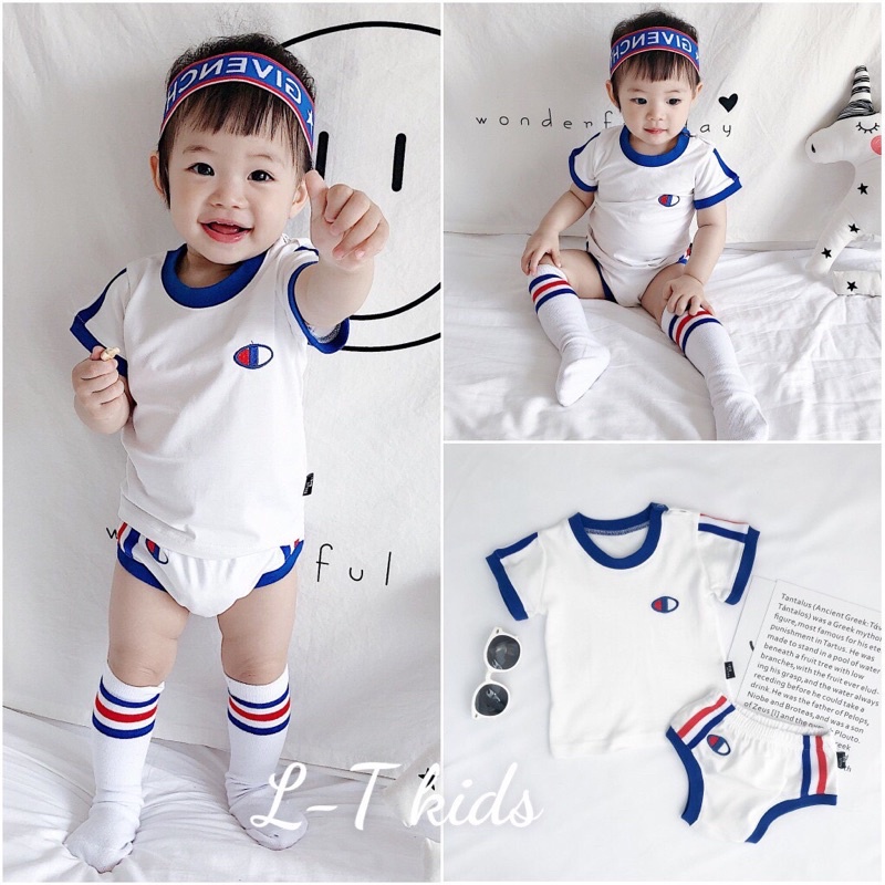 Bộ body cộc tay bé trai quần chíp phong cách thể theo_ bộ đồ cho bé từ 8- 16 kg