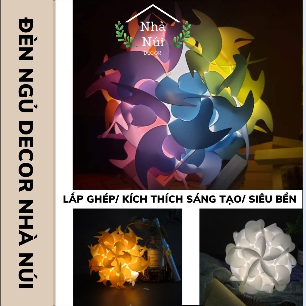 Đèn Lồng Tết, Trung Thu Cho Bé Lắp Ghép Sáng Tạo, Đèn Ngủ Decor Trang Trí Phòng Ngủ Để Bàn, Bàn Làm Việc, Có Nhiều Màu