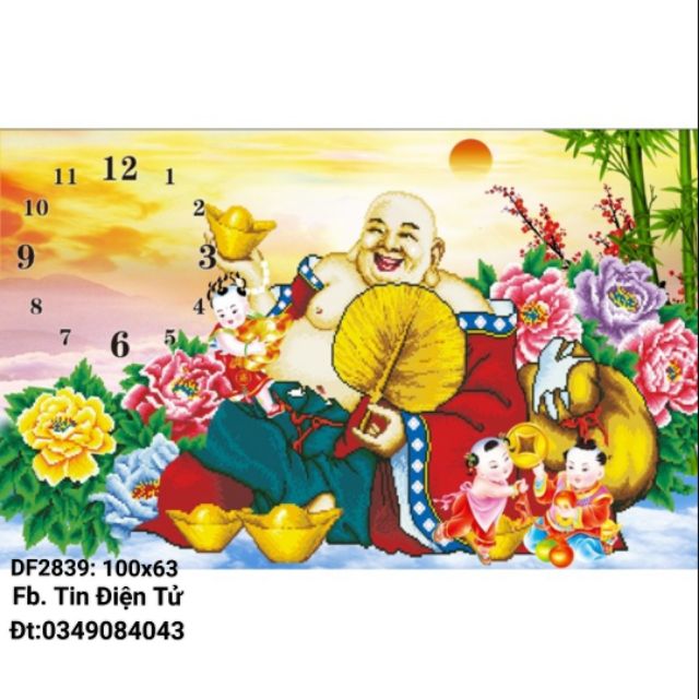 TRANH ĐÍNH ĐÁ ĐỒNG HỒ DF2839: 100 x 63