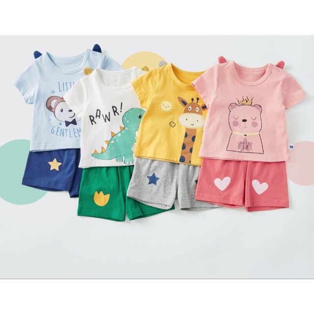 Bộ cotton animal cho bé