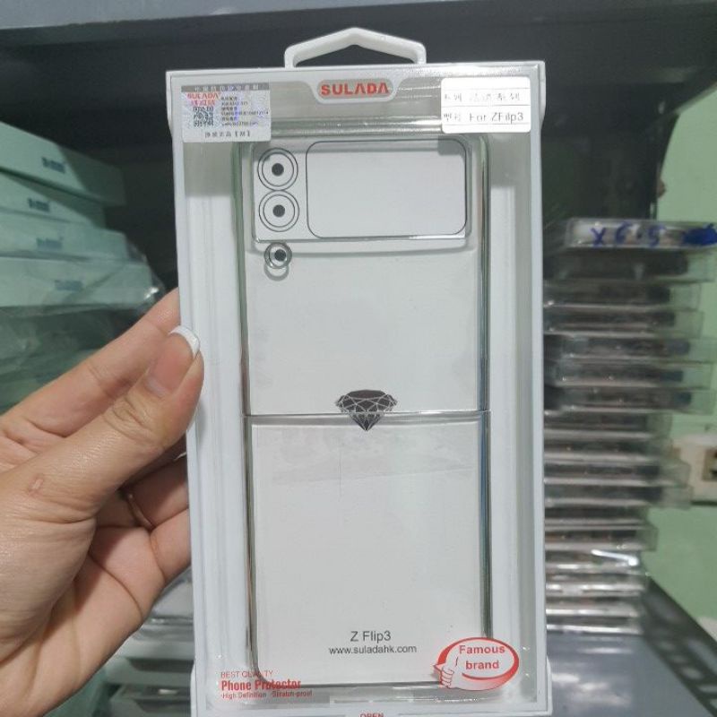 SAMSUNG Z FOLD 3 5G / FLIP 3 5G _ỐP LƯNG SULADA 2 MẢNH TRONG CỨNG VIỀN MÀU CAO CẤP SANG TRỌNG