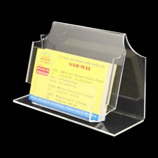 Kệ Mica để danh thiếp mẫu uốn ngang