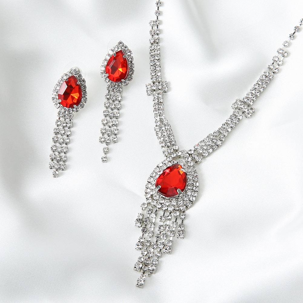 Bộ Trang Sức Đính Pha Lê Sang Trọng Thời Trang Cho Nữ