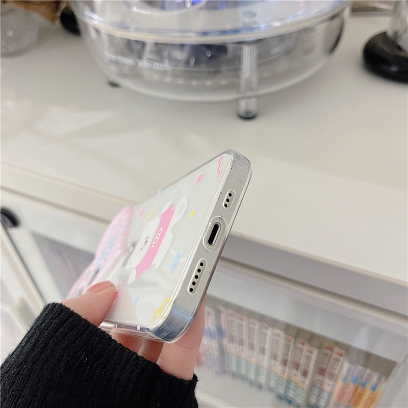 Ốp lưng iphone Ốp Điện Thoại Họa Tiết Chú Gấu Nhảy Múa Đáng Yêu Cho Iphone 11Promax Xs Xr 7 8 12 Dinuo case