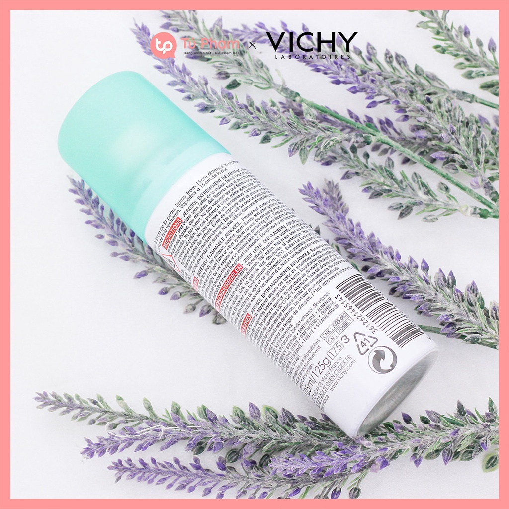 Xịt Khử Mùi Vichy Deodorant Antri-Transpirant 48h 125ml Xanh