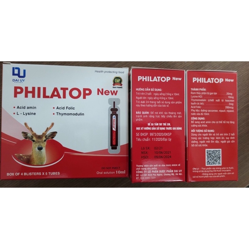 PHILATOP con hươu ống nhựa hộp 20 ống