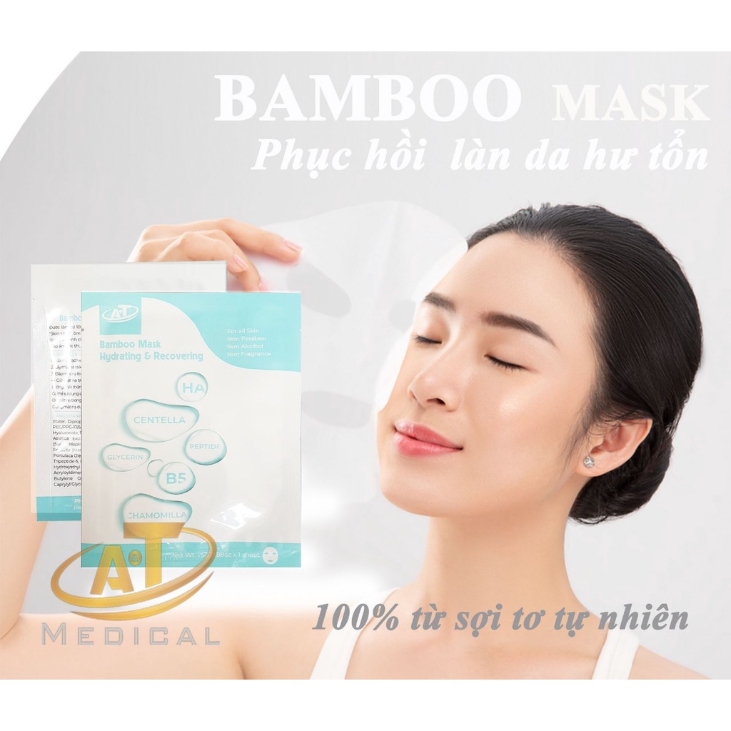 Mặt Nạ B5 A&T Bamboo Mask Hydrating & Recovering Cấp ẩm, Làm dịu và Phục hồi da tổn thương