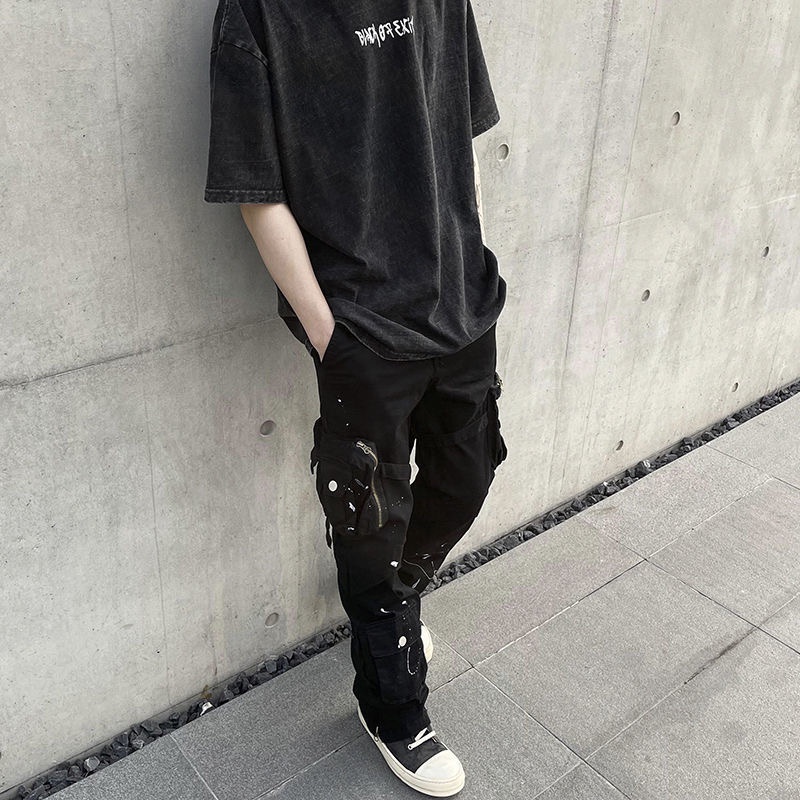 Quần CAMO túi hộp vảy sơn nhẹ phong cách đường phố hiphop