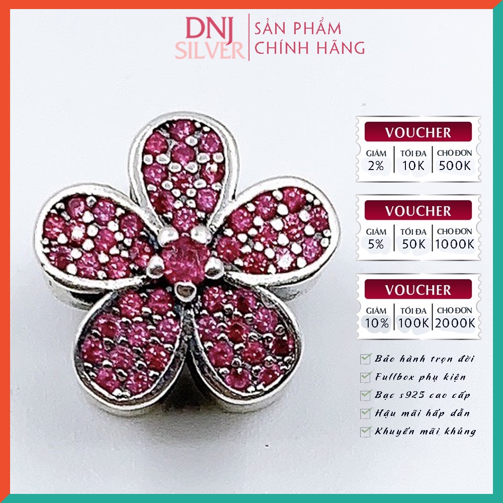 [Hàng cao cấp] Vòng tay bạc 925 cao cấp dành cho nữ - Vòng tay charm bạc Thanh xuân rực rỡ, tình yêu may mắn - DNB018