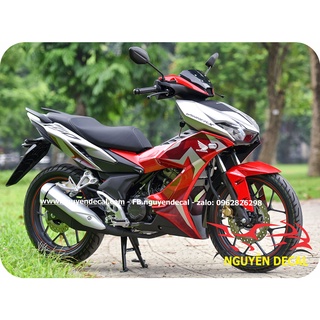 Tem rời xe winner x zin camo đỏ bạc