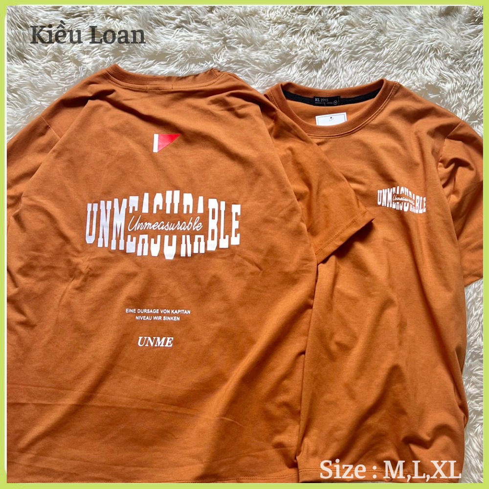 Áo thun tay lỡ nam nữ Nâu bò KL Unisex