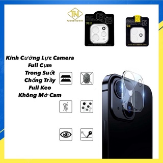 Kính cường lực camera iphone full cụm trong suốt ,bảo vệ camera chống trầy xước không làm mờ hình ảnh khi chụp hình.