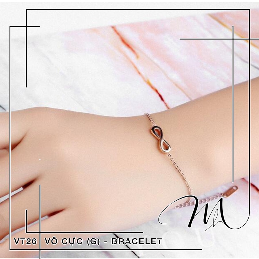 Lắc tay nữ Titan cao cấp không gỉ hình vô cực dễ thương - VT26