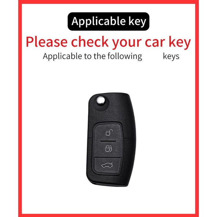 Vỏ Bảo Vệ Chìa Khóa Điều Khiển Từ Xa 3 Nút Cho Ford Fiesta Focus 2 Ecosport Kuga Escape Falcon B-Max C-Max Eco Galaxy