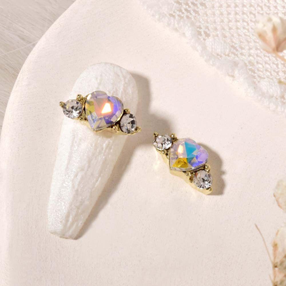 Phụ Kiện Trang Trí Móng Tay Hình Trái Tim Xinh Xắn|Phụ Kiện Trang Trí Móng Tay 3D Lấp Lánh Sang Trọng