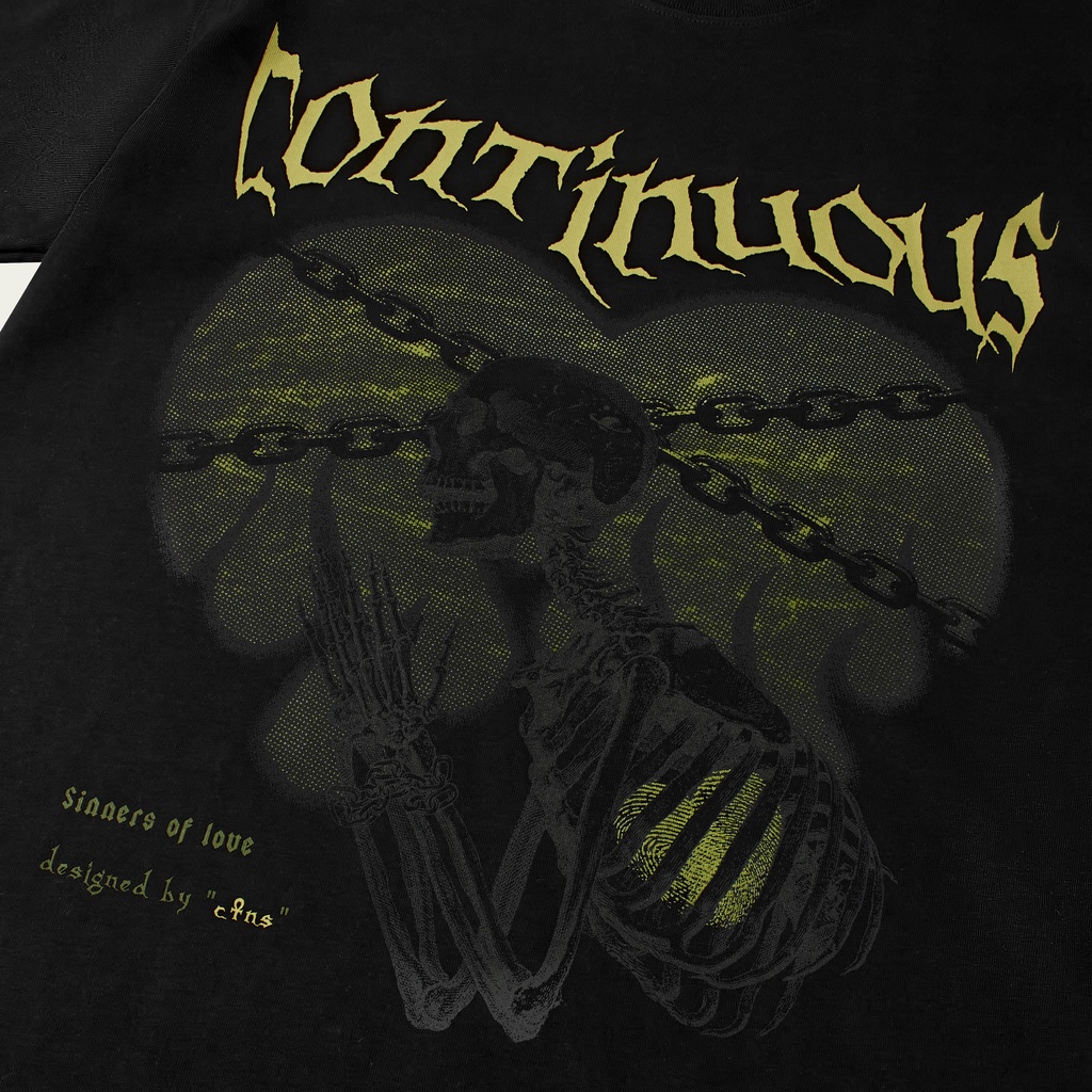 Áo thun Continuous - CTNS - SKELETON/ Black