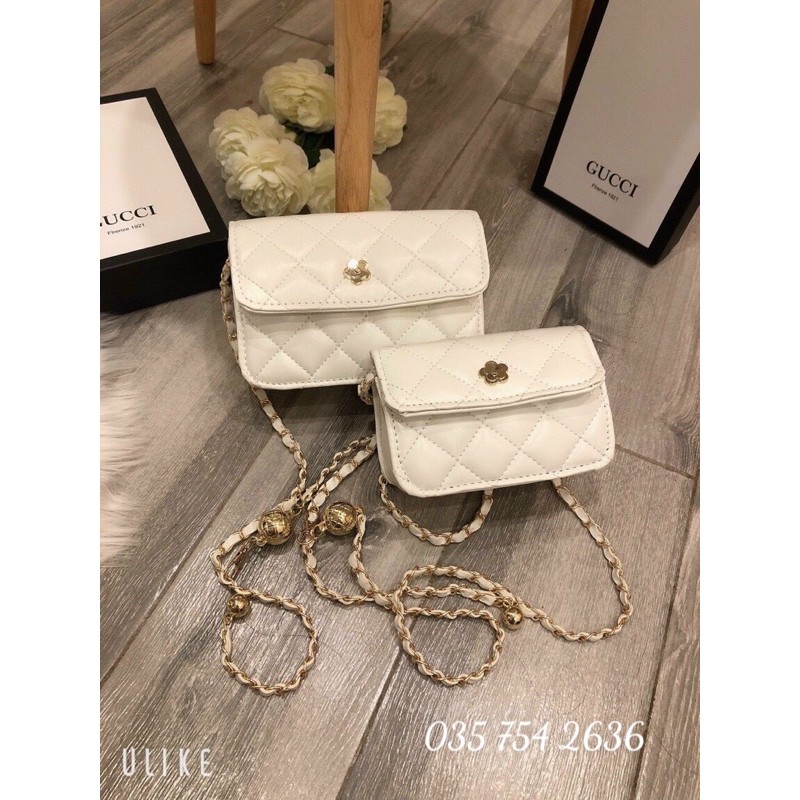 Set 2 Túi Đeo Chéo Đính Hoa Trám Phồng | BigBuy360 - bigbuy360.vn