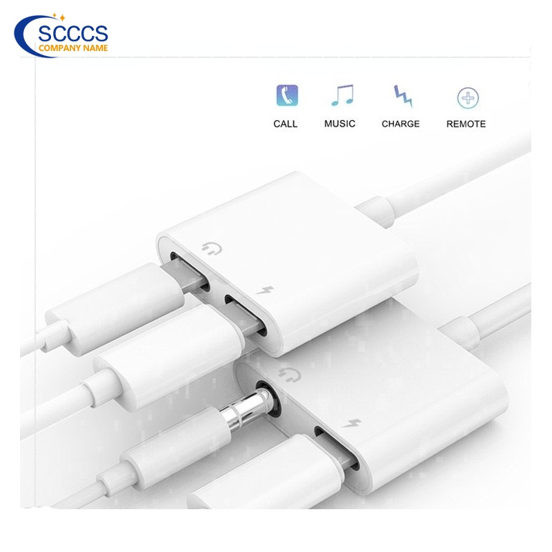 Bộ Chuyển đổi 2 Trong 1 IPSang Bộ Chuyển đổi Sạc âm Thanh 3.5mm Jack AUX Bộ Chuyển đổi Cáp Cho IP
