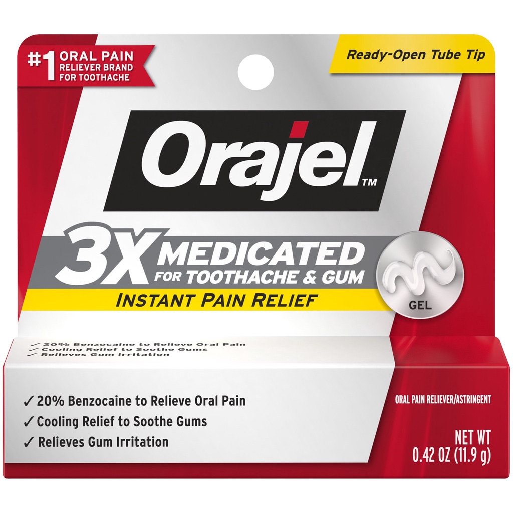 [DATE 3/2023] Orajel 3X Medicated For Toothache &amp; Gum Gel 11,9G / 7G