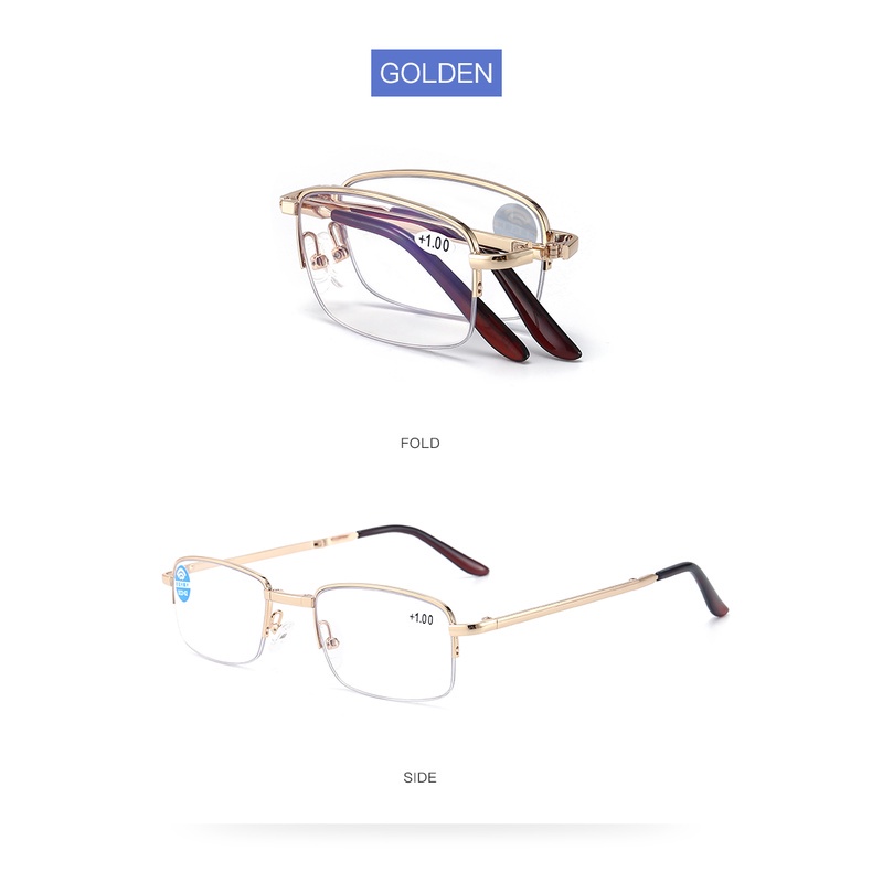 Kính Đọc Sách Gọng Kim Loại Chống Ánh Sáng Xanh