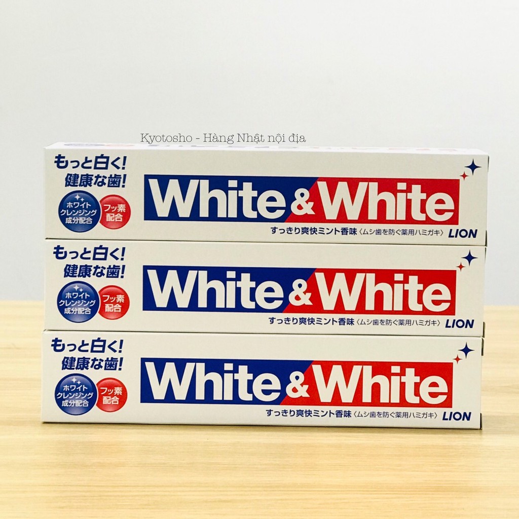 Kem Đánh Răng White &amp; White Lion Nhật Bản 150g