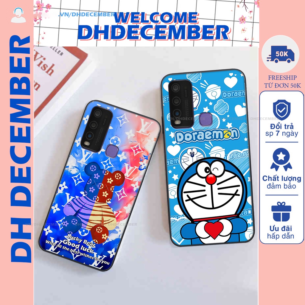 Ốp lưng Vivo Y30 / Y50 in hình gấu K@ws, gấu nâu, dor@emon RẺ- ĐẸP- BỀN