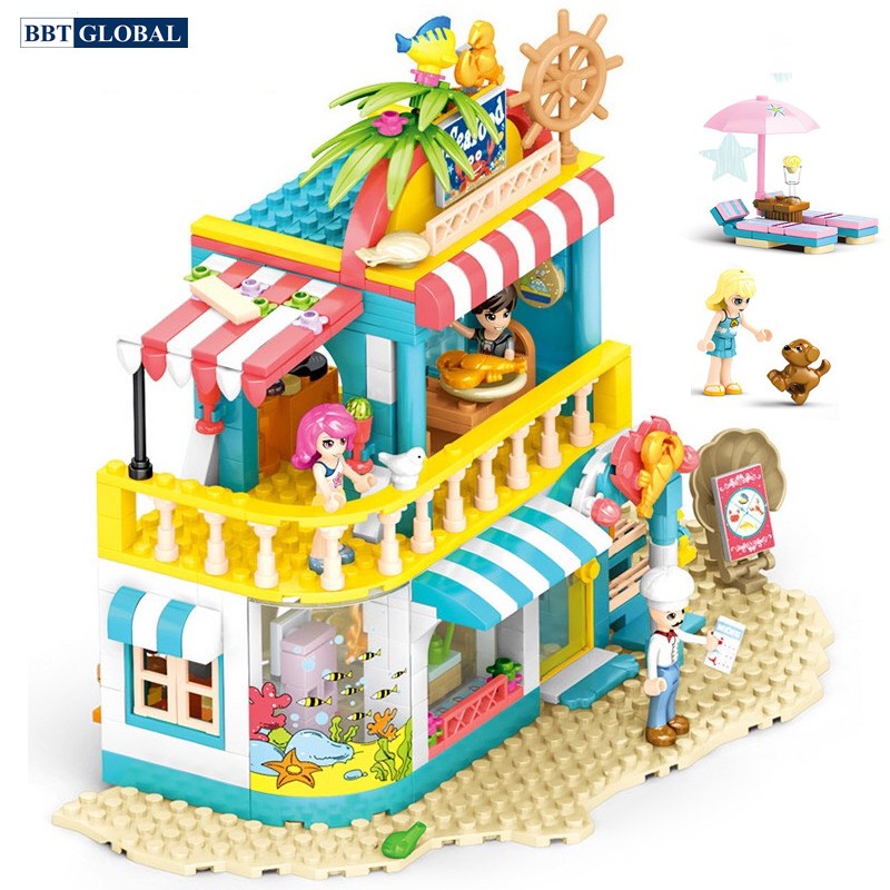 Đồ chơi xếp hình nhà hàng hải sản BBT GLOBAL 490 chi tiết 6571