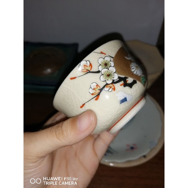 Gốm NHẬT BẢN : Chén hoa ngũ sắc (kutani) – 105