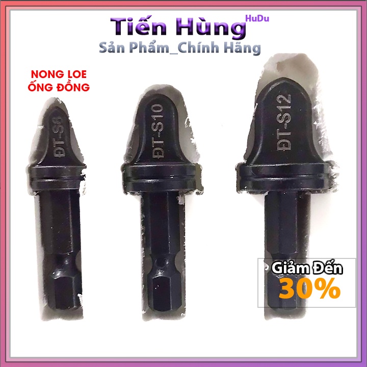 Bộ 3 đầu Loe nong ống đồng bằng khoan phi 6 10 12 loe lã ống đồng lắp điều hòa tiện dụng dễ sử dụng
