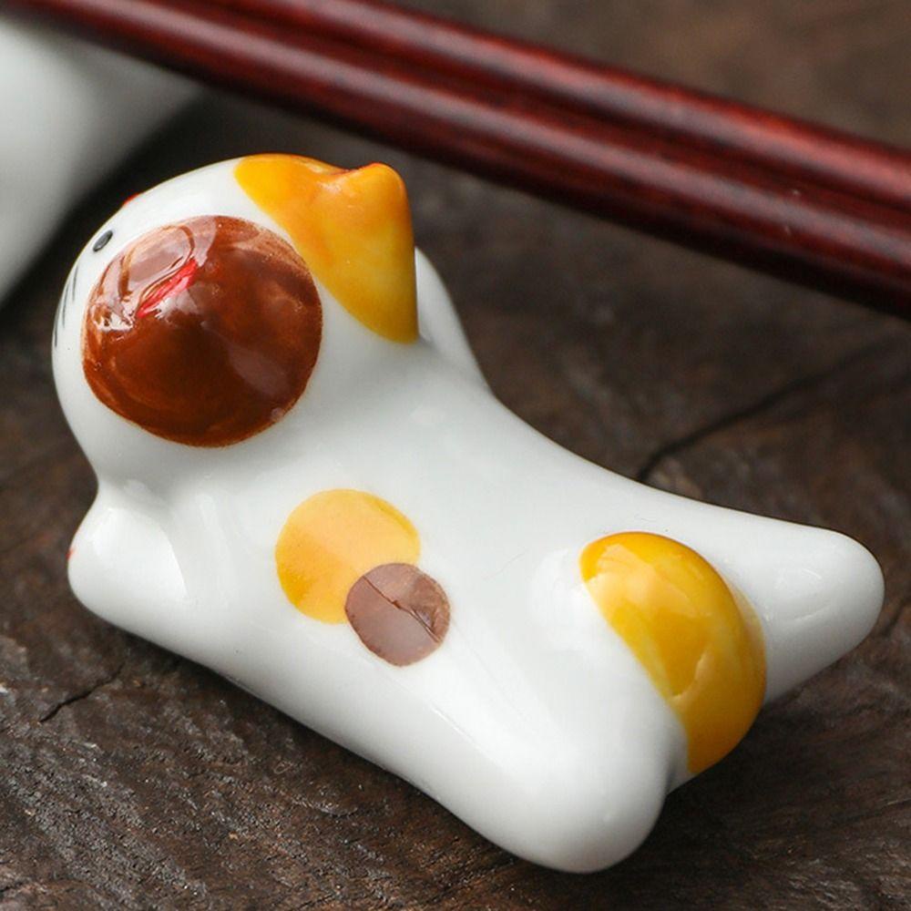 Giá Đỡ Đũa / Muỗng / Nĩa Bằng Sứ Thiết Kế Độc Đáo Dễ Thương Tiện Dụng Cho