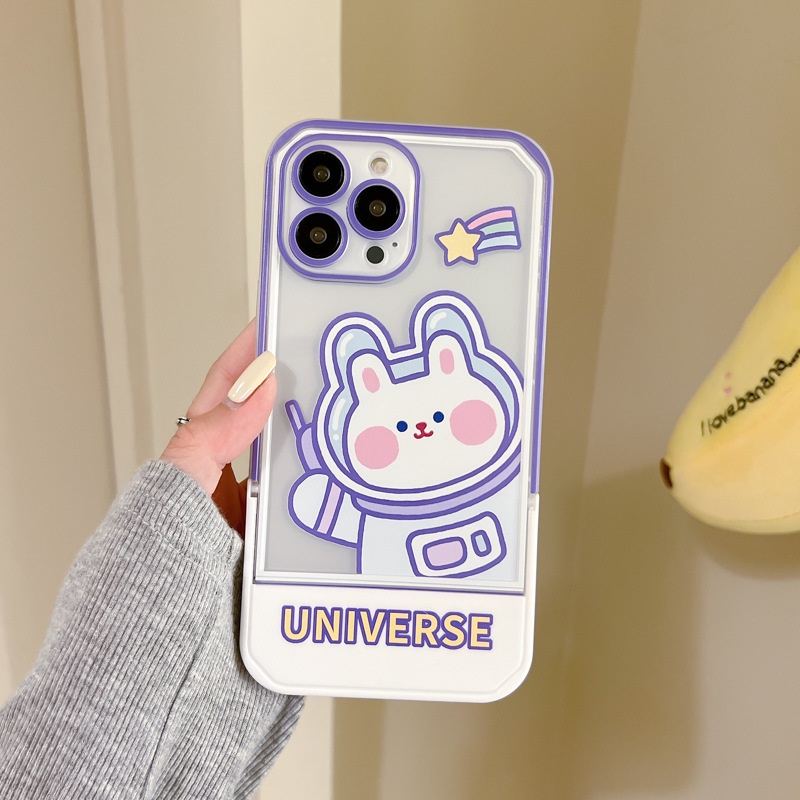Ốp Điện Thoại Có Giá Đỡ Hình Thỏ Hoạt Hình Cho iphone12 / 13 / 14 11Promax 11 / 6 / 7 / 8