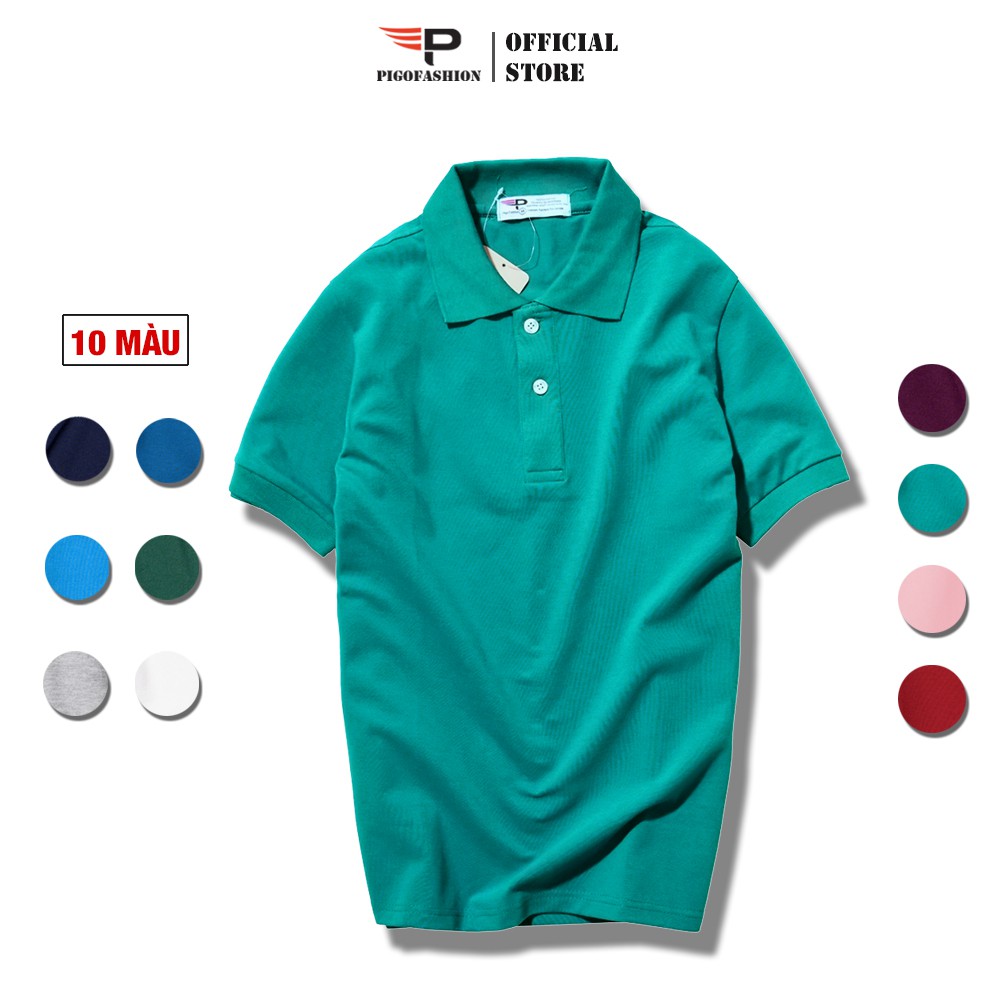 Áo thun nam cổ bẻ polo nam phong cách Pigofashion AB19 - chọn màu