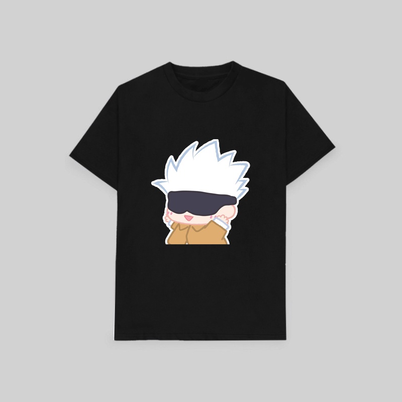 Áo thun phông đen in hình JUJUTSU KAISEN VER TẬP THỂ DỤC thời trang xinh xắn cá tính anime chibi