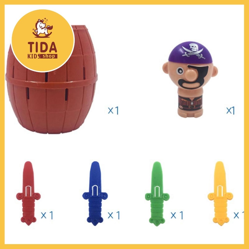 Đồ Chơi Đâm Hải Tặc ⚡ HOT TREND ⚡ Jumping Pirate Game, Chọc Cướp Biển Thùng Phi Giá Tốt, Đồ Chơi Giải Trí TiDa Kids Shop