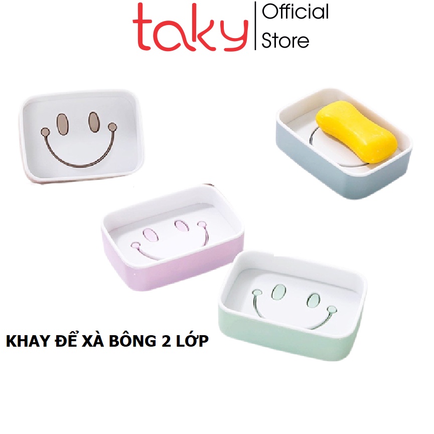 Khay Nhựa - Taky, Để Bánh Xà Bông, Loại 2 Lớp Giúp Xà Phòng Luôn Khô Ráo, Sạch Sẽ - 4036